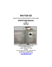 Galvanic Applied Sciences 943-TGX-CE Operation Manual