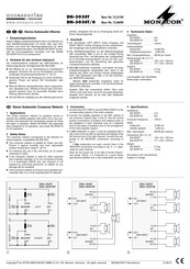Monacor DN-303ST Quick Manual