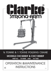 Clarke Strong-Arm 7610500 Operation & Maintenance Instructions Manual