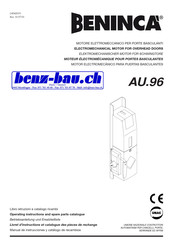 Beninca AU.96 Operating Instructions And Spare Parts Catalogue