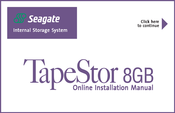 Seagate TapeStor 8GB Online Installation Manual