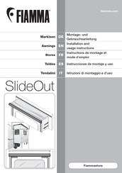 Fiamma SlideOut Installation And Usage Instructions