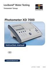 Tintometer Lovibond XD 7000 Instruction Manual