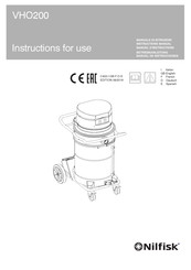 Nilfisk-Advance VHO200 Instructions For Use Manual