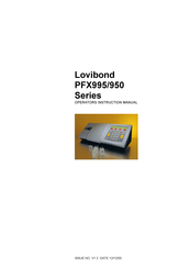 Lovibond PFX995 Series Operator's Instruction Manual