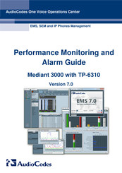 Audiocodes Mediant 3000 TP-6310 Performance Monitoring And Alarm Manual