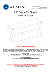 Whalen AVC-22E Instruction Booklet
