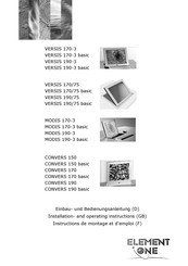 Element One MODIS 170-3 basic Installation And Operating Instructions Manual