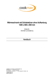 CookMax 70914001 Instructions For Installation, Adjustment, Use And Maintenance