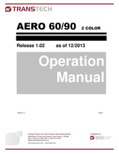 ITW Transtech AERO 60 Operation Manual