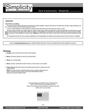 STRASSER WOODENWORKS Simplicity Care & Instrucions