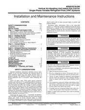 Carrier 40WAV024 Installation And Maintenance Instructions Manual