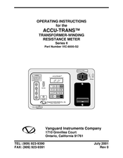 Vanguard Instruments Company ACCU-TRANS II Series Operating Instructions Manual