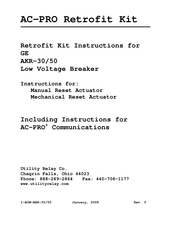 Utility Relay Company AC-PRO AKR-30 Instructions Manual