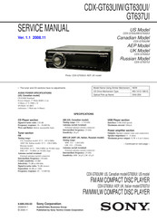 Sony CDX-GT637UI Service Manual