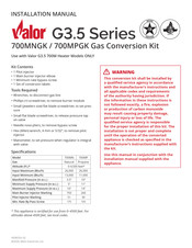 Valor 700MNGK Installation Manual