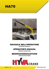 Hyva HA70 Operator's Manual