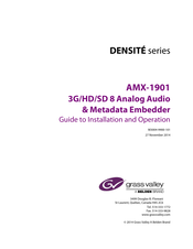 Belden GRASS VALLEY AMX-1901 Manual To Installation And Operation