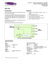 Miranda DENSITE Series Manual To Installation And Operation