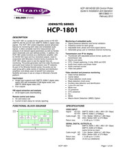 Belden Miranda DENSITE Series Manual To Installation And Operation