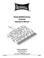 Landoll Finisholl 855-33N Operator's Manual