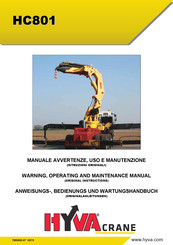 Hyva HC801 Warning, Operating And Maintenance Manual