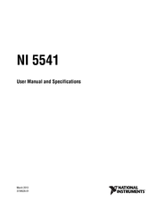 National Instruments 5541 User Manual And Specifications