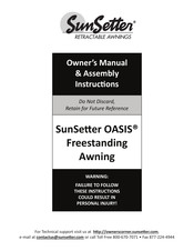 Sunsetter OASIS Owner's Manual & Assembly Instructions