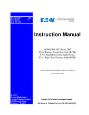 Eaton ICAO Rapid Exit Taxiway Light Instruction Manual