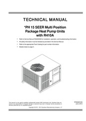 Goodman PH 15 SEER Series Technical Manual
