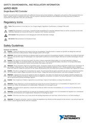 National Instruments sbRIO-9629 Safety, Environmental, And Regulatory Information