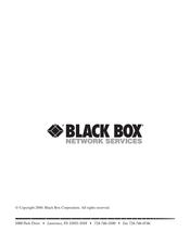 Black Box Code Operated Switch-16 Quick Start Manual