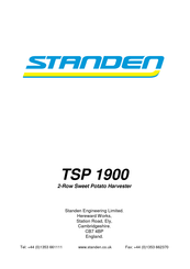 Standen TSP 1900 Operator's Handbook Manual