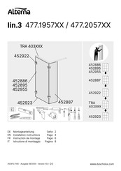 Alterna lin.3 477.1957 Series Installation Instructions Manual