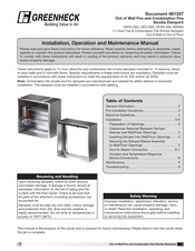 Greenheck OFSD-312 Installation, Operation And Maintenance Manual