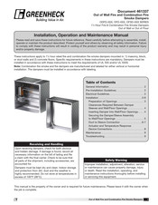 Greenheck ODFD-150 Installation, Operation And Maintenance Manual