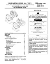 BLACKMER LGL158C Installation, Operation And Maintenance Instructions