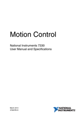 National Instruments 7330 User Manual And Specifications