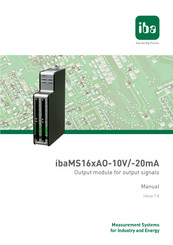 IBA ibaMS16xAO-10V/-20mA Manual