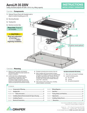 Draper AeroLift 35 Instructions Manual