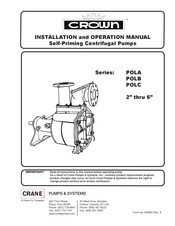 CRANE PUMPS & SYSTEMS Crown POLC Series Installation And Operation Manual