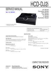 Sony HCD-DJ2i - Usb And Ipod Section Service Manual