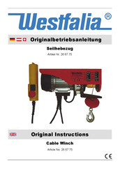 Westfalia 26 67 75 Original Instructions Manual