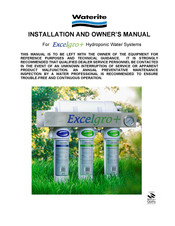 Waterite Excelgro+ Installation And Owner's Manual