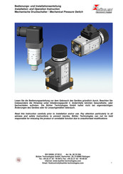 Buhler MDSM Installation And Operation Instruction Manual