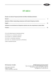 Bitzer KT-420-4 Operation