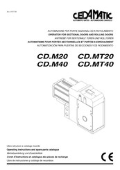 cedamatic CD.MT40 Operating Instructions And Spare Parts Catalogue