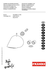 Franke AQUA757 Installation And Operating Instructions Manual