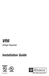 Altronix VR6 Installation Manual