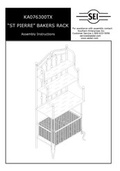 Sei ST PIERRE BAKERS RACK KA076300TX Assembly Instructions Manual